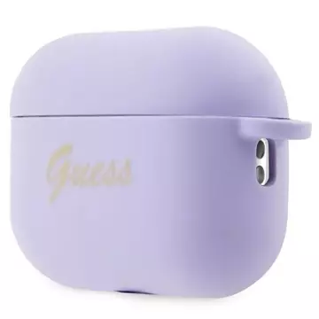 Guess GUAP2LSCHSU ochranné pouzdro na sluchátka pro Apple AirPods Pro 2 kryt fialový/fialový Silicone Charm Heart Collection