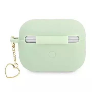 Guess GUAPLSCHSN AirPods Pro kryt zielony/zelený Silicone Charm Heart Collection