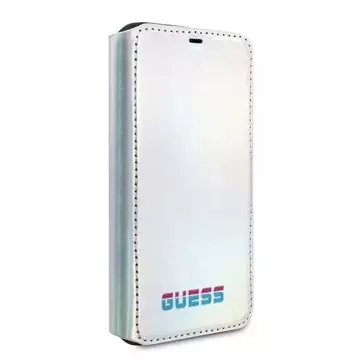 Guess GUFLBKN65BLD iPhone 11 Pro Max srebrny/stříbrná kniha Iridescent