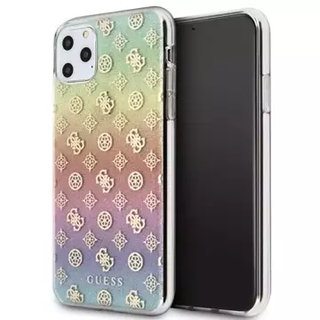 Guess GUHCN65PEOML iPhone 11 Pro Max vícebarevné pevné pouzdro Iridescent 4G Peony