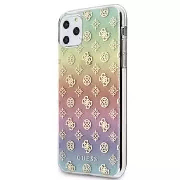 Guess GUHCN65PEOML iPhone 11 Pro Max vícebarevné pevné pouzdro Iridescent 4G Peony