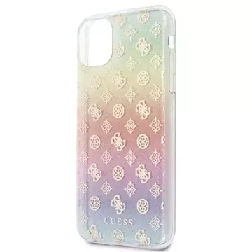 Guess GUHCN65PEOML iPhone 11 Pro Max vícebarevné pevné pouzdro Iridescent 4G Peony