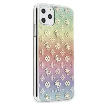 Guess GUHCN65PEOML iPhone 11 Pro Max vícebarevné pevné pouzdro Iridescent 4G Peony