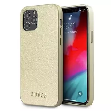 Guess GUHCP12LIGLGO iPhone 12 Pro Max 6,7" zlatý/zlatý pevný obal Iridescent