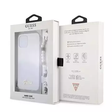 Guess GUHCP12LKPSWH iPhone 12 Pro Max 6,7" průhledné pevné pouzdro White Pearl