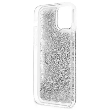 Guess GUHCP12LLG4GSI iPhone 12 Pro Max 6,7" srebrný/stříbrný pevný obal 4G Big Liquid Glitter