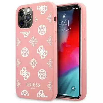 Guess GUHCP12LLSPEWPI iPhone 12 Pro Max 6,7" różowy/růžové pevné pouzdro Peony Collection