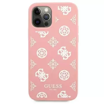 Guess GUHCP12LLSPEWPI iPhone 12 Pro Max 6,7" różowy/růžové pevné pouzdro Peony Collection