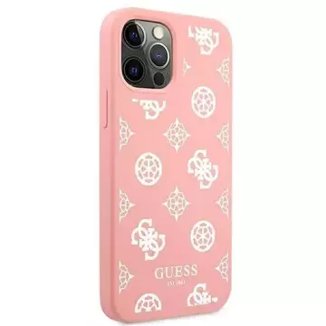 Guess GUHCP12LLSPEWPI iPhone 12 Pro Max 6,7" różowy/růžové pevné pouzdro Peony Collection