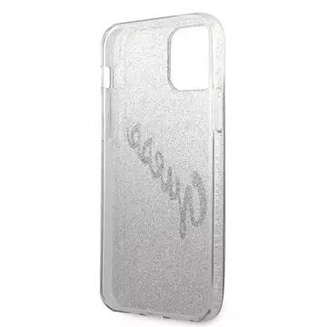 Guess GUHCP12LPCUGLSPI iPhone 12 Pro Max 6,7" różowy/růžový pevný obal Glitter Gradient Script