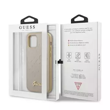 Guess GUHCP12LPUILGLG iPhone 12 Pro Max 6,7" zlatý/zlatý pevný obal Iridescent Love Script Zlaté logo