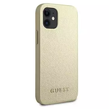 Guess GUHCP12SIGLGO iPhone 12 mini 5,4" zlatý/zlatý pevný obal Iridescent