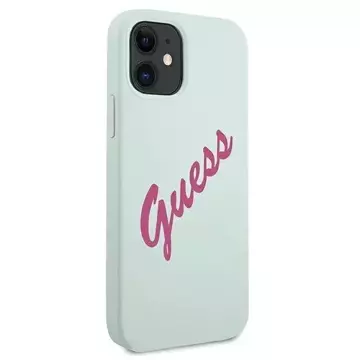 Guess GUHCP12SLSVSBF iPhone 12 mini 5,4" bílý fuksja/modrý fuschia pevný obal silikonový Vintage