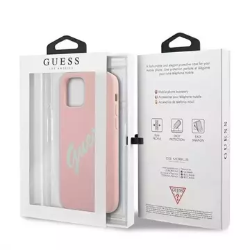 Guess GUHCP12SLSVSPG iPhone 12 mini 5,4" růžovo zelený / zelený růžový pevný obal silikonový Vintage