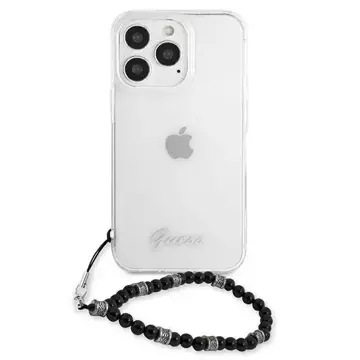 Guess GUHCP13LKPSBK iPhone 13 Pro / 13 6,1" průhledné pevné pouzdro Black Pearl