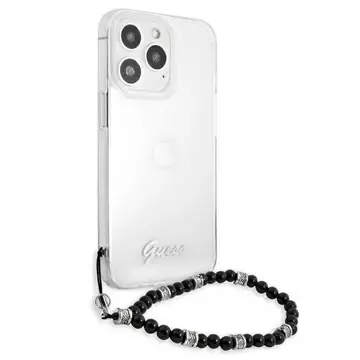 Guess GUHCP13LKPSBK iPhone 13 Pro / 13 6,1" průhledné pevné pouzdro Black Pearl