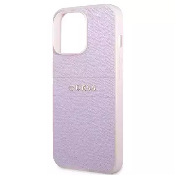 Guess GUHCP13LPSASBPU iPhone 13 Pro / 13 6,1" purpurově/fialová Saffiano Hot Stamp