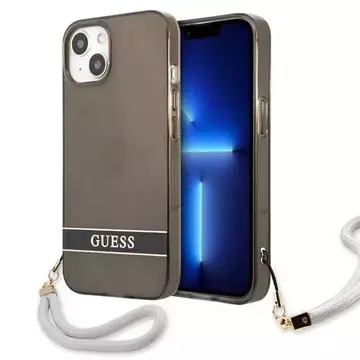 Guess GUHCP13MHTSGSK iPhone 13 6,1" černý/černý pevný obal Translucent Stap