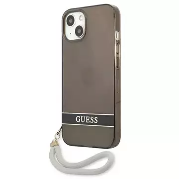 Guess GUHCP13MHTSGSK iPhone 13 6,1" černý/černý pevný obal Translucent Stap