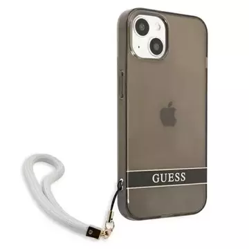 Guess GUHCP13MHTSGSK iPhone 13 6,1" černý/černý pevný obal Translucent Stap