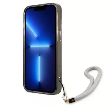 Guess GUHCP13MHTSGSK iPhone 13 6,1" černý/černý pevný obal Translucent Stap