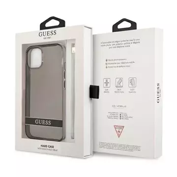 Guess GUHCP13MHTSGSK iPhone 13 6,1" černý/černý pevný obal Translucent Stap