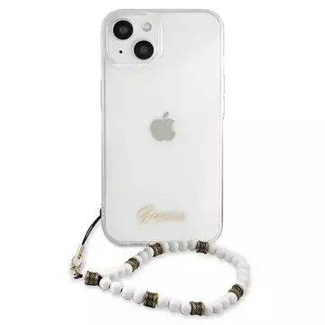 Guess GUHCP13MKPSWH iPhone 13 6,1" průhledné pevné pouzdro White Pearl