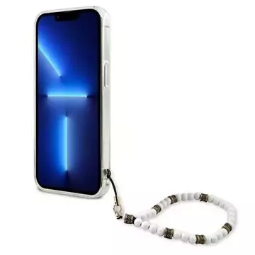 Guess GUHCP13MKPSWH iPhone 13 6,1" průhledné pevné pouzdro White Pearl