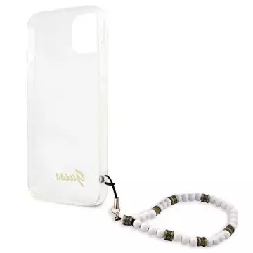 Guess GUHCP13MKPSWH iPhone 13 6,1" průhledné pevné pouzdro White Pearl