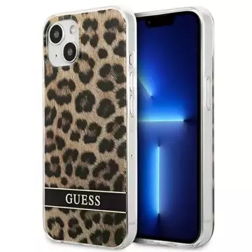 Guess GUHCP13SHSLEOW iPhone 13 mini 5,4" brązowý/hnědý pevný obal Leopard