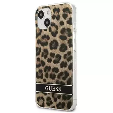 Guess GUHCP13SHSLEOW iPhone 13 mini 5,4" brązowý/hnědý pevný obal Leopard