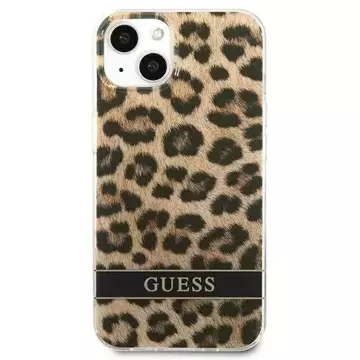 Guess GUHCP13SHSLEOW iPhone 13 mini 5,4" brązowý/hnědý pevný obal Leopard