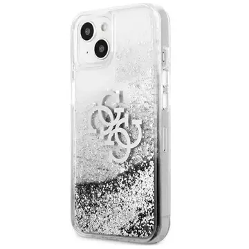 Guess GUHCP13SLG4GSI iPhone 13 mini 5,4" srebrný/stříbrný pevný obal 4G Big Liquid Glitter