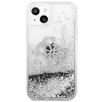 Guess GUHCP13SLG4GSI iPhone 13 mini 5,4" srebrný/stříbrný pevný obal 4G Big Liquid Glitter