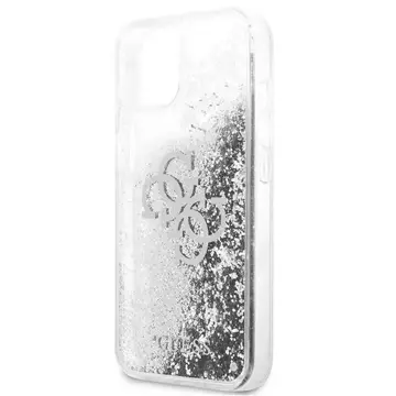 Guess GUHCP13SLG4GSI iPhone 13 mini 5,4" srebrný/stříbrný pevný obal 4G Big Liquid Glitter