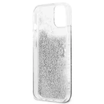 Guess GUHCP13SLG4GSI iPhone 13 mini 5,4" srebrný/stříbrný pevný obal 4G Big Liquid Glitter