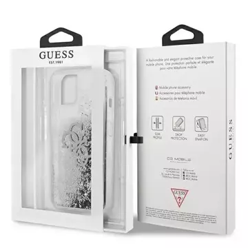 Guess GUHCP13SLG4GSI iPhone 13 mini 5,4" srebrný/stříbrný pevný obal 4G Big Liquid Glitter