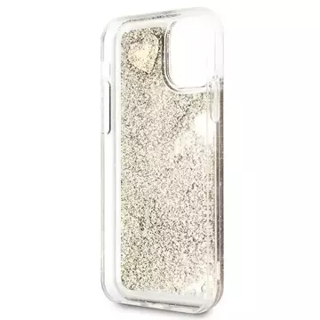 Guess GUOHCN58GLHFLGO iPhone 11 Pro zlatý/złoty pevný obal Glitter Charms