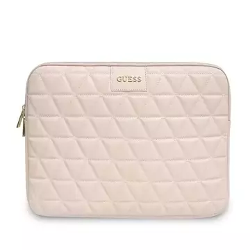 Guess Sleeve GUCS13QLPK 13" różowy /růžový prošívaný