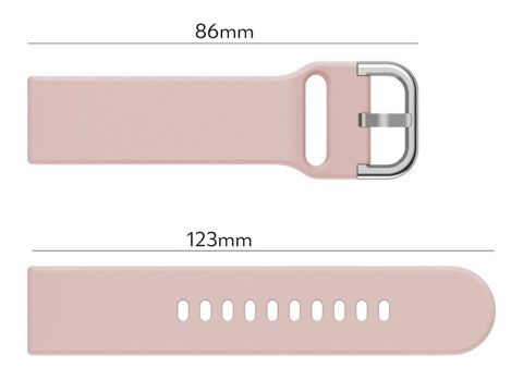 Gumový Univerzální sportovní řemínek Alogy měkký řemínek pro chytré hodinky 20mm Růžový