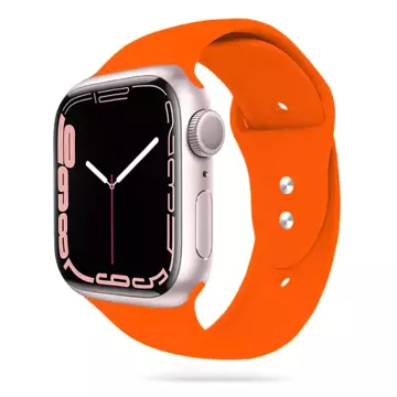 Gumový pásek Iconband pro Apple Watch 4/5/6/7/8 / SE / Ultra (42/44/45/49 mm) Oranžový