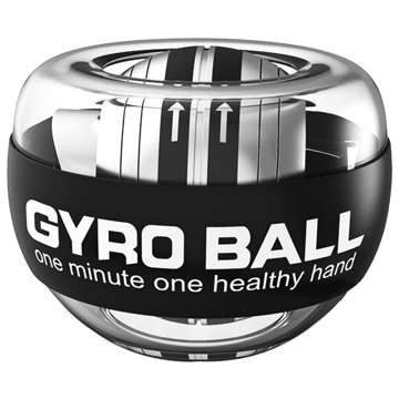 Gyro míč Alogický míč pro procvičování zápěstí Powerballová rukojeť pro posílení svalů Gyro Ball Black