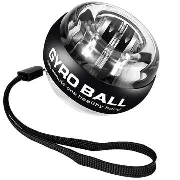 Gyro míč Alogický míč pro procvičování zápěstí Powerballová rukojeť pro posílení svalů Gyro Ball Black