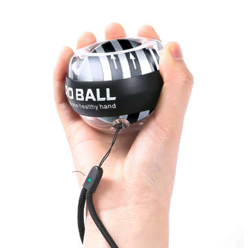 Gyro míč Alogický míč pro procvičování zápěstí Powerballová rukojeť pro posílení svalů Gyro Ball Black