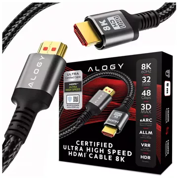 HDMI 2.1 kabel Alogy 8K 60Hz 48GBps 3m černý