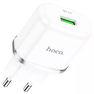 HOCO USB A QC3.0 3A 18W N3 nástěnná nabíječka bílá