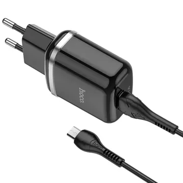 HOCO USB A nástěnný nabíjecí kabel USB A na Micro USB QC3.0 3A 18W N3 černý