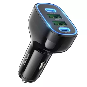 HOCO nabíječka do auta 2 x USB A 2 x Typ C PD QC 72W NZ11 černá