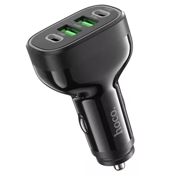 HOCO nabíječka do auta 2 x USB A 2 x Typ C PD QC 72W NZ11 černá