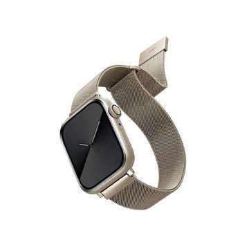 Hodinky Pasek UNIQ Dante Apple Watch Series 4/5/6/7/8/SE/SE2 42/44/45 mm hvězdné světlo z nerezové oceli